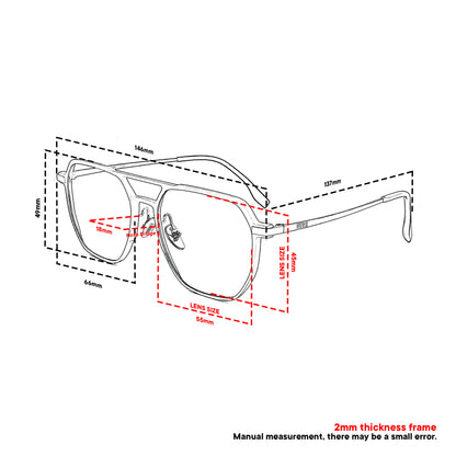 Peculiar Dasom Aviator Titanium Computer Glasses Anti Radiation Eyeglass Replaceable for Men Women