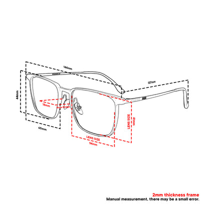 Peculiar Ran Square Titanium Computer Glasses Anti Radiation Eyeglass Replaceable for Men Women