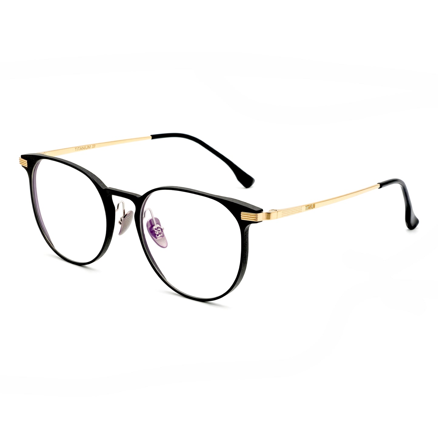 Peculiar Rio Round Titanium Computer Glasses Anti Radiation Eyeglass Replaceable for Men Women