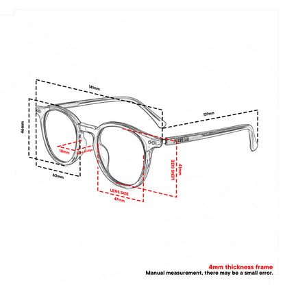Peculiar Ema Round Frame Anti Radiation Glasses Anti Radiation Eyeglass for Woman Men