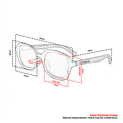 Peculiar Sena Oval Sunglasses Polarized TAC UV400 & Anti-Rad Replaceable Frames for Men Women