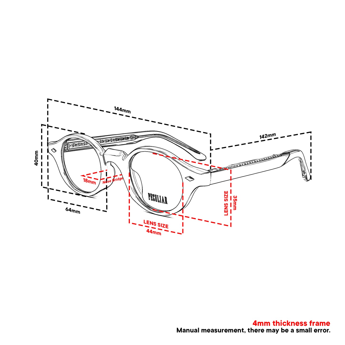 Peculiar Sejin Square Korean BIO-Plastic Computer Anti-Radiation Replaceable Lens Eyeglasses