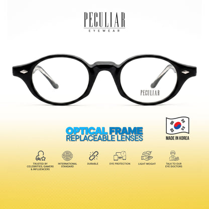 Peculiar Sejin Square Korean BIO-Plastic Computer Anti-Radiation Replaceable Lens Eyeglasses