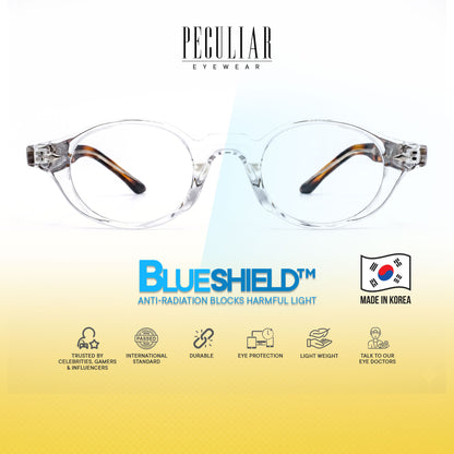Peculiar Sejin Square Korean BIO-Plastic Computer Anti-Radiation Replaceable Lens Eyeglasses