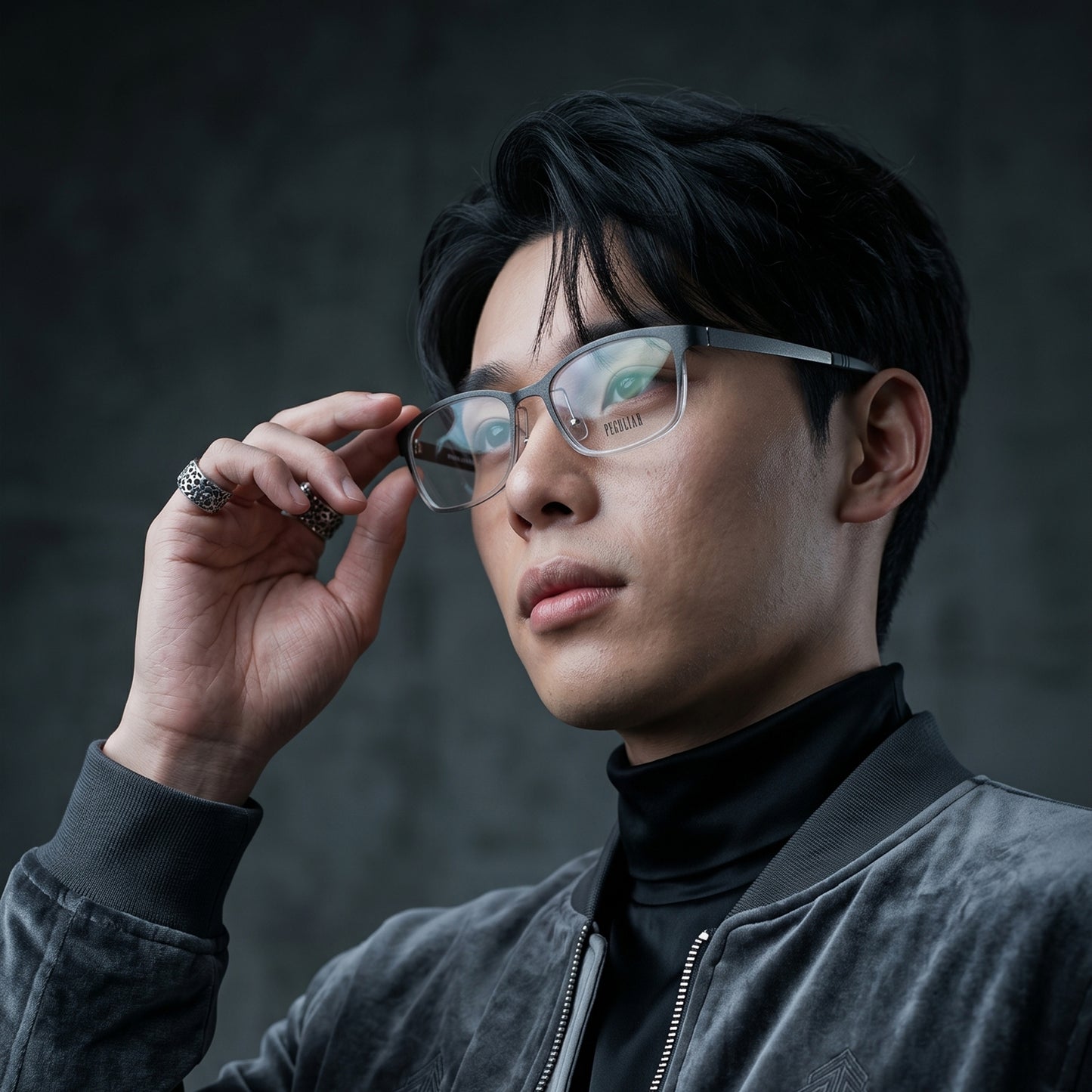 Peculiar Jimin Square BIO-Plastic Super Flex Computer Anti-Radiation Replaceable Lens Eyeglasses