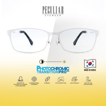 Peculiar Jimin Square BIO-Plastic Super Flex Computer Anti-Radiation Replaceable Lens Eyeglasses