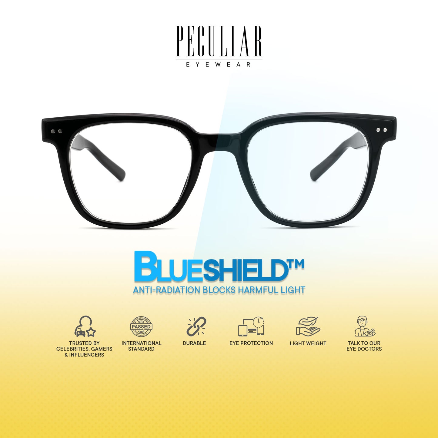 Peculiar Jina Square Computer Anti-Radiation Photochromic Transition Pro Replaceable Lens Eyeglasses