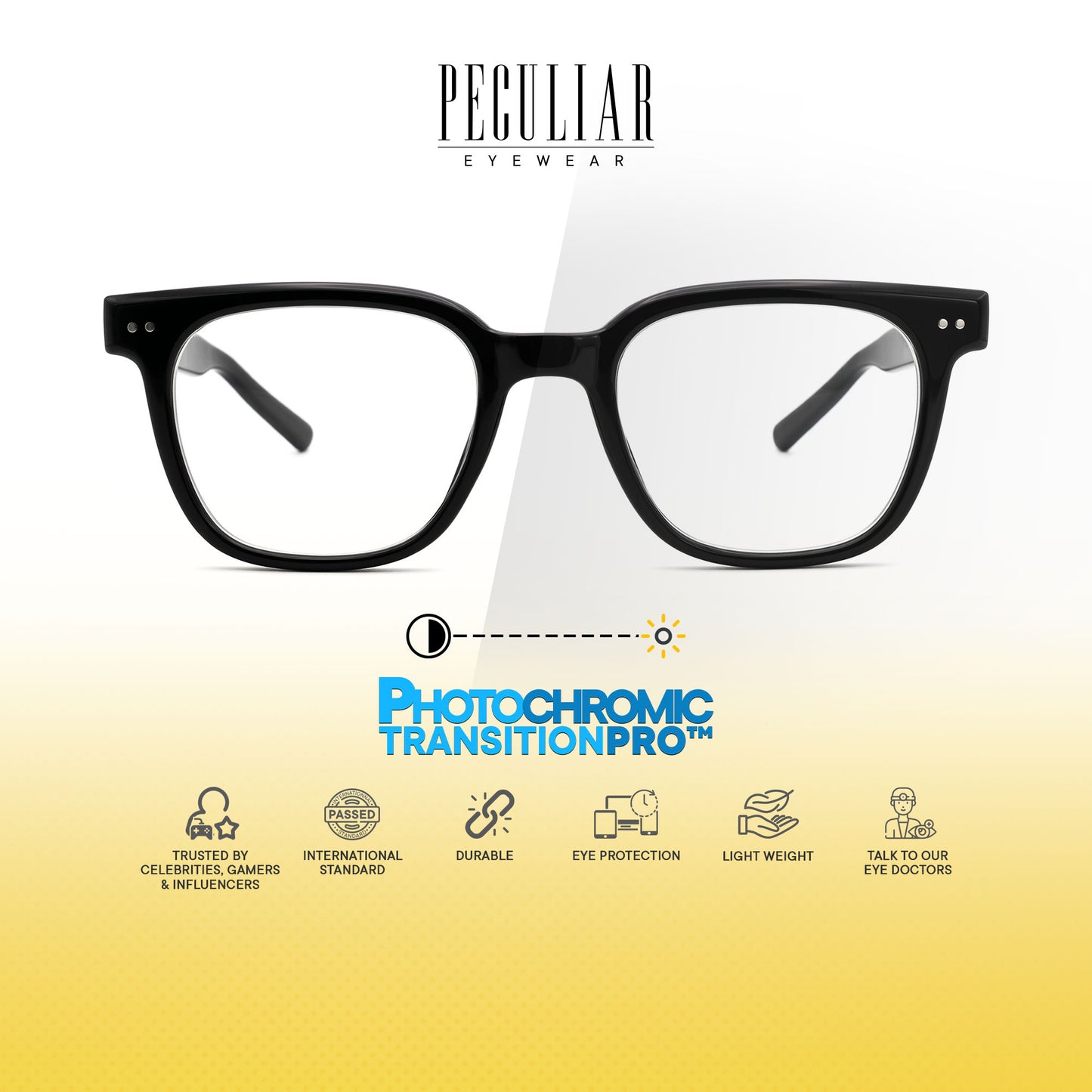 Peculiar Jina Square Computer Anti-Radiation Photochromic Transition Pro Replaceable Lens Eyeglasses
