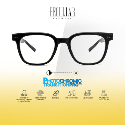 Peculiar Jina Square Computer Anti-Radiation Photochromic Transition Pro Replaceable Lens Eyeglasses
