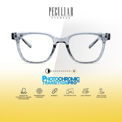 Peculiar Jina Square Computer Anti-Radiation Photochromic Transition Pro Replaceable Lens Eyeglasses