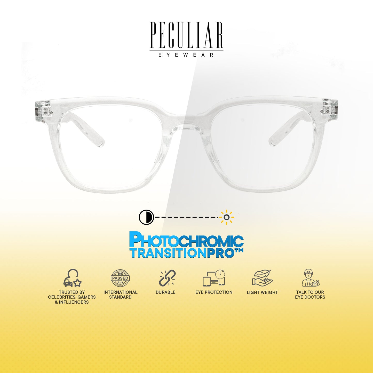 Peculiar Jina Square Computer Anti-Radiation Photochromic Transition Pro Replaceable Lens Eyeglasses