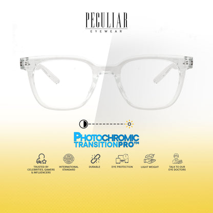 Peculiar Jina Square Computer Anti-Radiation Photochromic Transition Pro Replaceable Lens Eyeglasses