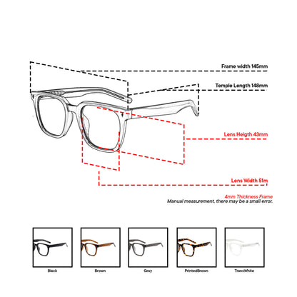 Peculiar Shin Square Computer Anti-Radiation Photochromic Transition Pro Replaceable Lens Eyeglasses