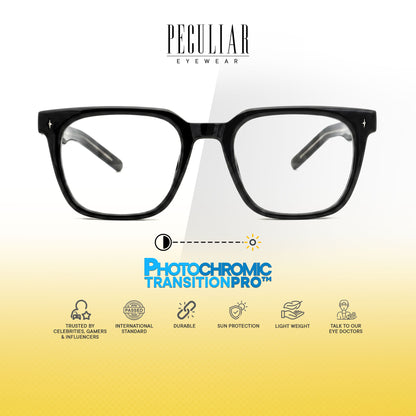 Peculiar Shin Square Computer Anti-Radiation Photochromic Transition Pro Replaceable Lens Eyeglasses