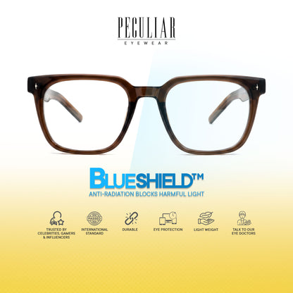 Peculiar Shin Square Computer Anti-Radiation Photochromic Transition Pro Replaceable Lens Eyeglasses