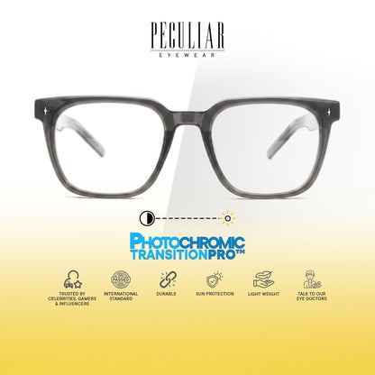 Peculiar Shin Square Computer Anti-Radiation Photochromic Transition Pro Replaceable Lens Eyeglasses