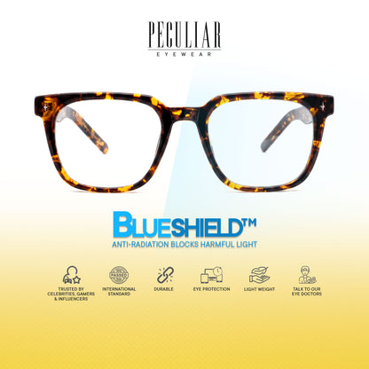 Peculiar Shin Square Computer Anti-Radiation Photochromic Transition Pro Replaceable Lens Eyeglasses