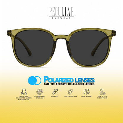 Peculiar Juri Round Acetate Sunglasses Polarized UV400 Anti Rad Lenses Replaceable Frames Men Women