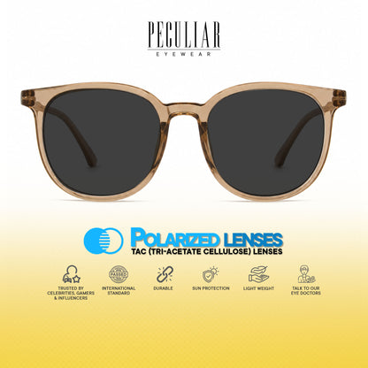 Peculiar Juri Round Acetate Sunglasses Polarized UV400 Anti Rad Lenses Replaceable Frames Men Women