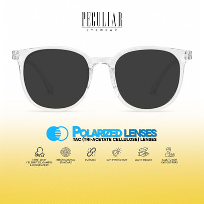 Peculiar Juri Round Acetate Sunglasses Polarized UV400 Anti Rad Lenses Replaceable Frames Men Women