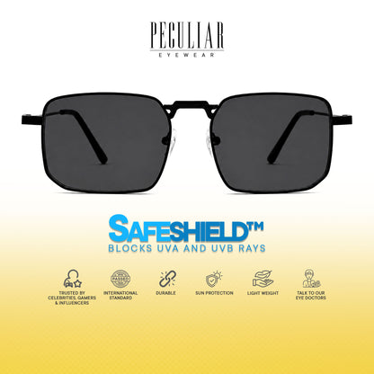 Peculiar Rael Metal Rectangle Sunglasses Polarized UV400 Anti Rad Lens Replaceable Frames Men Women