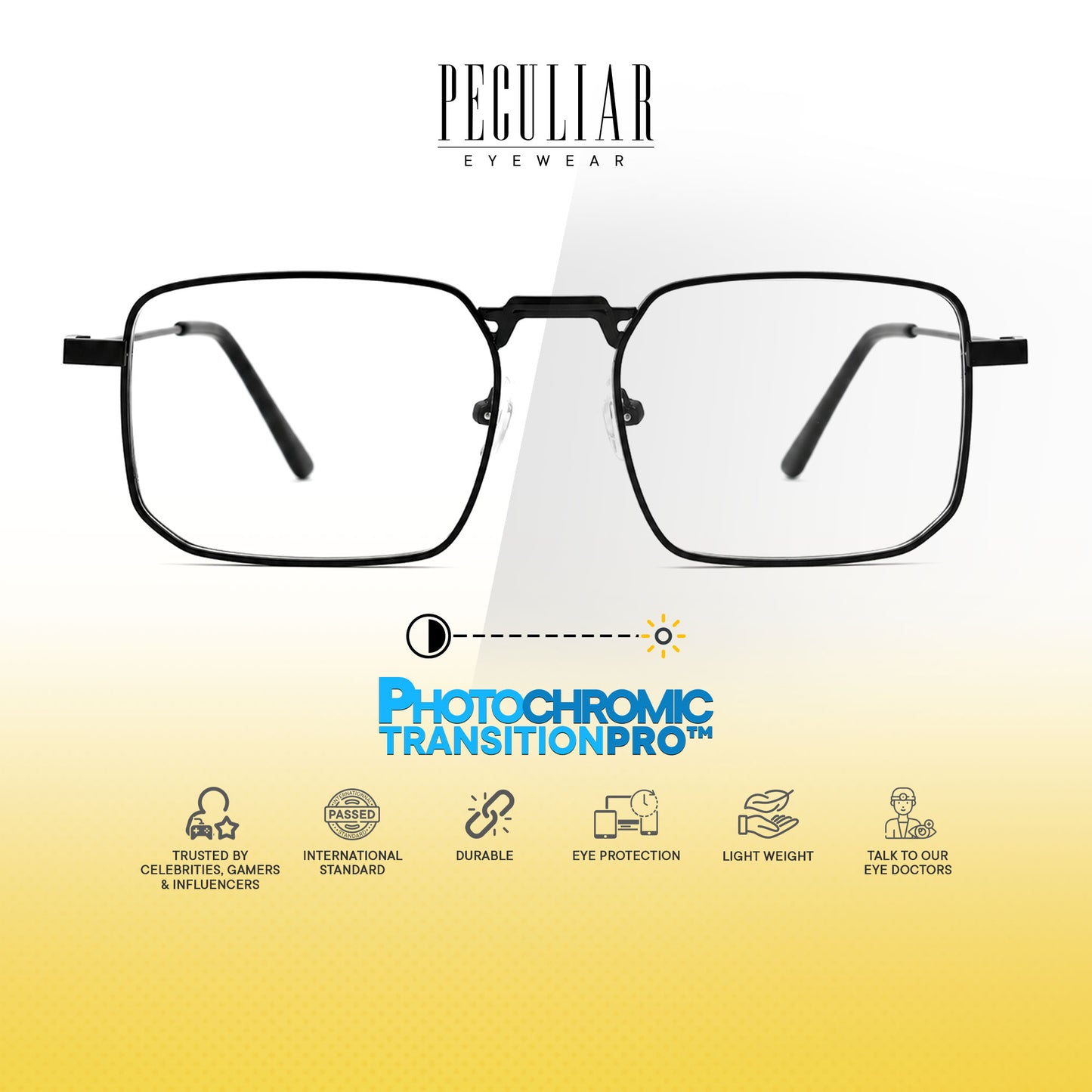 Peculiar Rael Metal Rectangle Sunglasses Polarized UV400 Anti Rad Lens Replaceable Frames Men Women