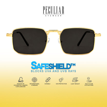Peculiar Rael Metal Rectangle Sunglasses Polarized UV400 Anti Rad Lens Replaceable Frames Men Women