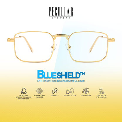 Peculiar Rael Metal Rectangle Sunglasses Polarized UV400 Anti Rad Lens Replaceable Frames Men Women