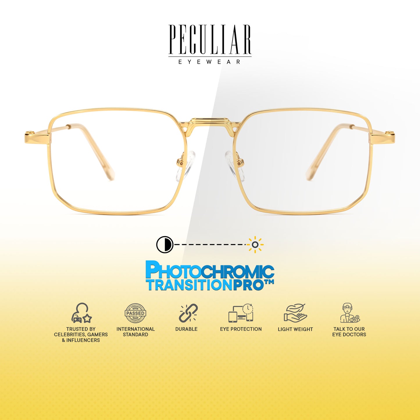 Peculiar Rael Metal Rectangle Sunglasses Polarized UV400 Anti Rad Lens Replaceable Frames Men Women