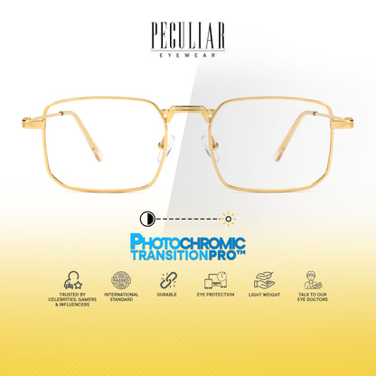 Peculiar Rael Metal Rectangle Sunglasses Polarized UV400 Anti Rad Lens Replaceable Frames Men Women