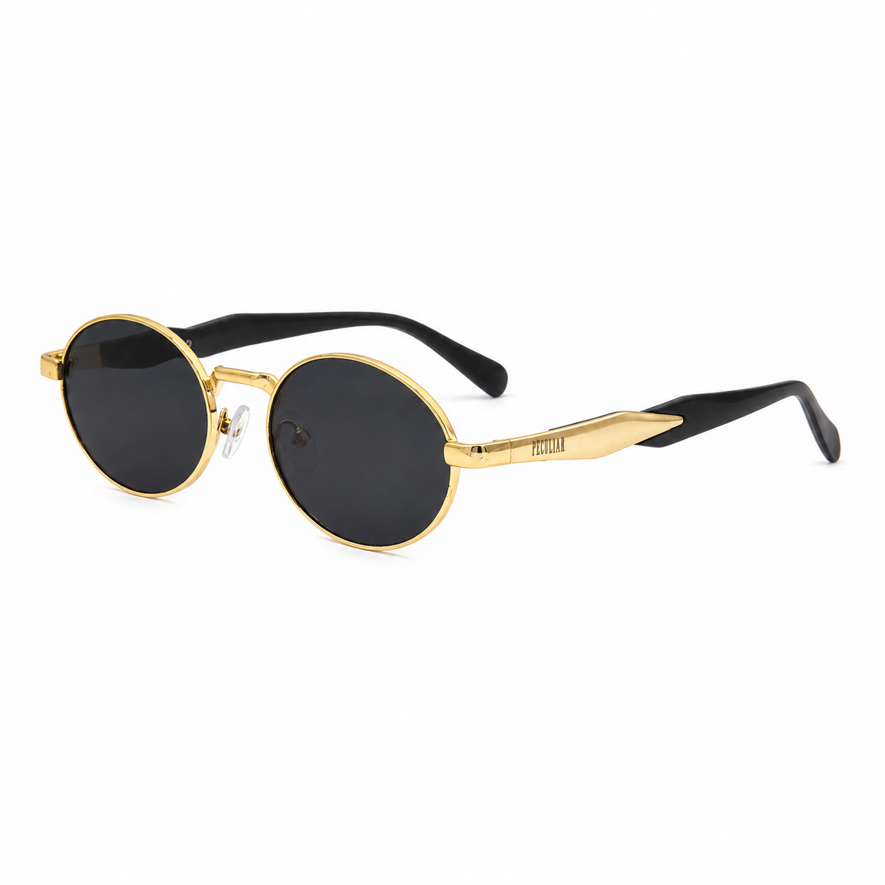 Peculiar Rion Metal Oval Sunglasses Polarized UV400 Anti Rad Lens Replaceable Frames Men Women