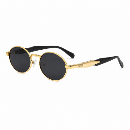 Peculiar Rion Metal Oval Sunglasses Polarized UV400 Anti Rad Lens Replaceable Frames Men Women
