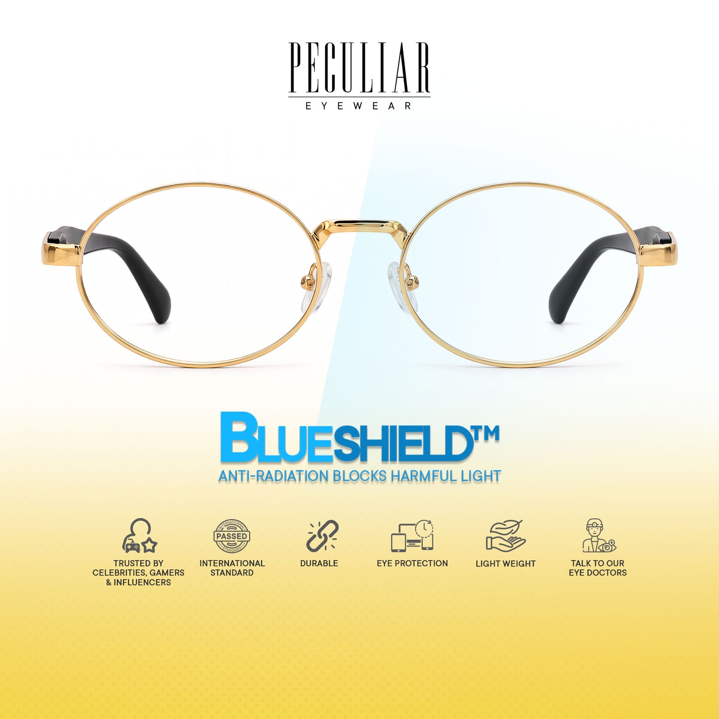 Peculiar Rion Metal Oval Sunglasses Polarized UV400 Anti Rad Lens Replaceable Frames Men Women