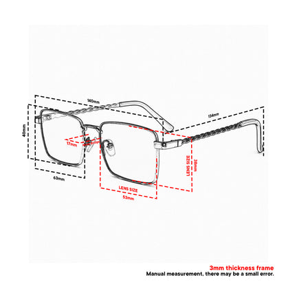 Peculiar Aero Metal Rectangle Sunglasses Polarized UV400 Anti Rad Lens Replaceable Frames Men Women
