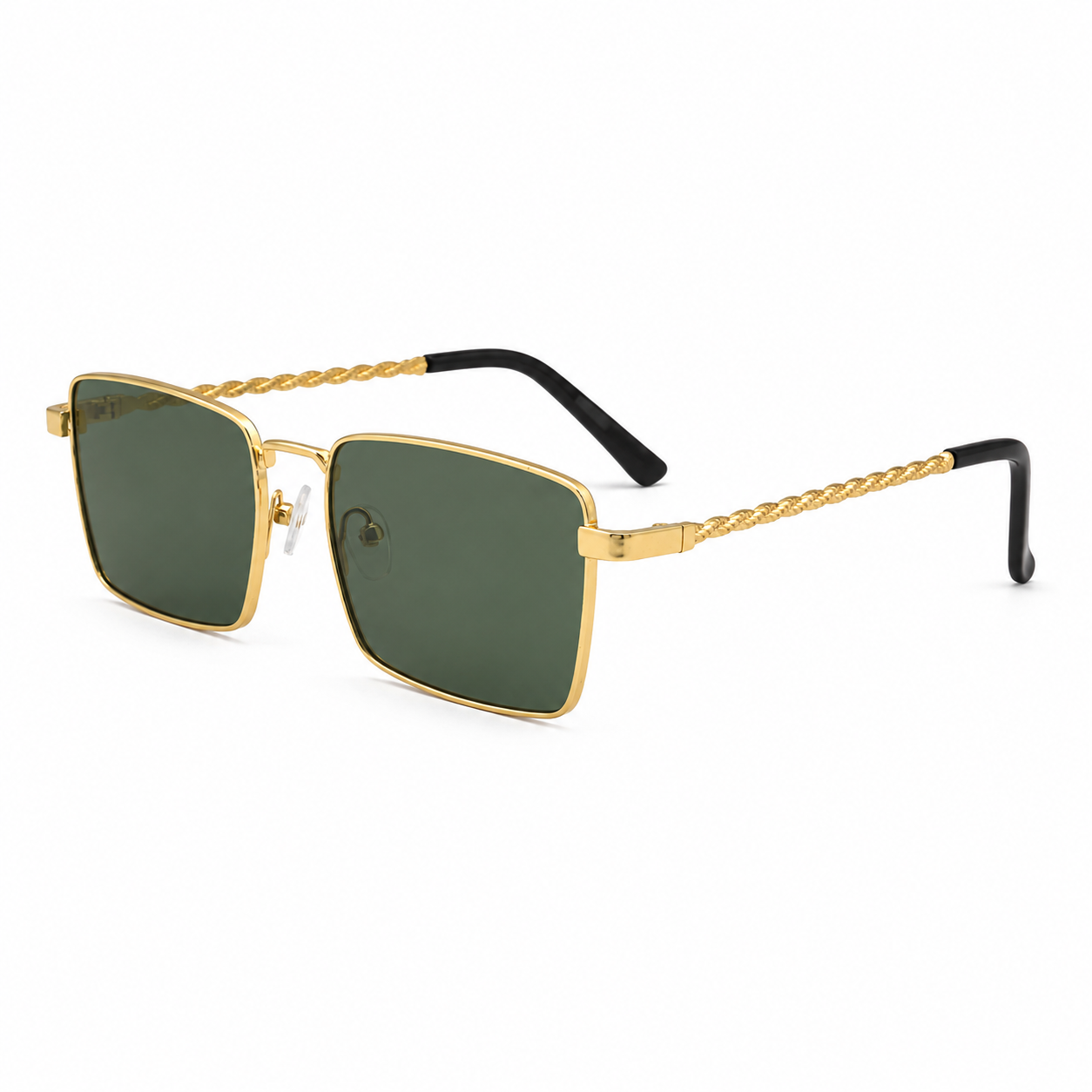 Peculiar Aero Metal Rectangle Sunglasses Polarized UV400 Anti Rad Lens Replaceable Frames Men Women