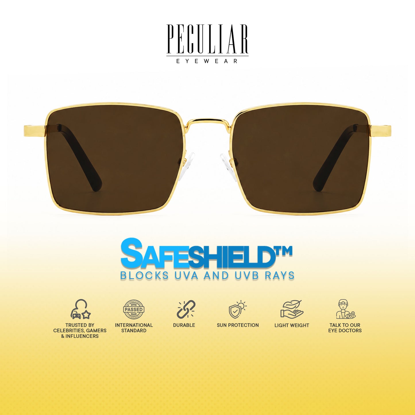 Peculiar Aero Metal Rectangle Sunglasses Polarized UV400 Anti Rad Lens Replaceable Frames Men Women