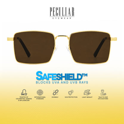 Peculiar Aero Metal Rectangle Sunglasses Polarized UV400 Anti Rad Lens Replaceable Frames Men Women