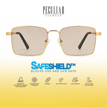 Peculiar Aero Metal Rectangle Sunglasses Polarized UV400 Anti Rad Lens Replaceable Frames Men Women