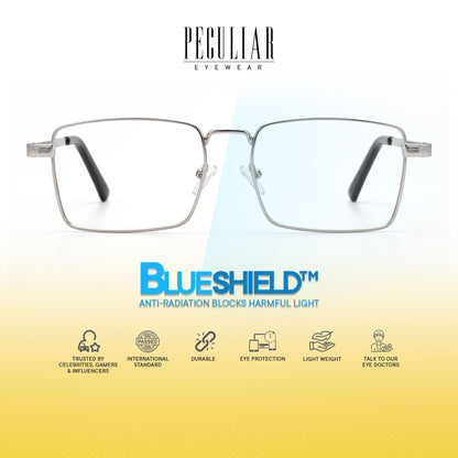 Peculiar Aero Metal Rectangle Sunglasses Polarized UV400 Anti Rad Lens Replaceable Frames Men Women