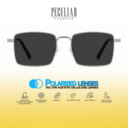 Peculiar Aero Metal Rectangle Sunglasses Polarized UV400 Anti Rad Lens Replaceable Frames Men Women