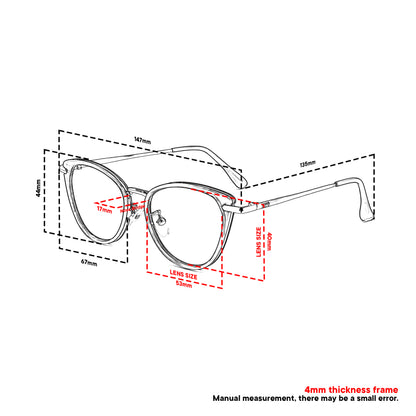 Peculiar Rumi Cat Eye Acetate Metal Photochromic Transition Pro UV400 Anti Rad Frames Men Women
