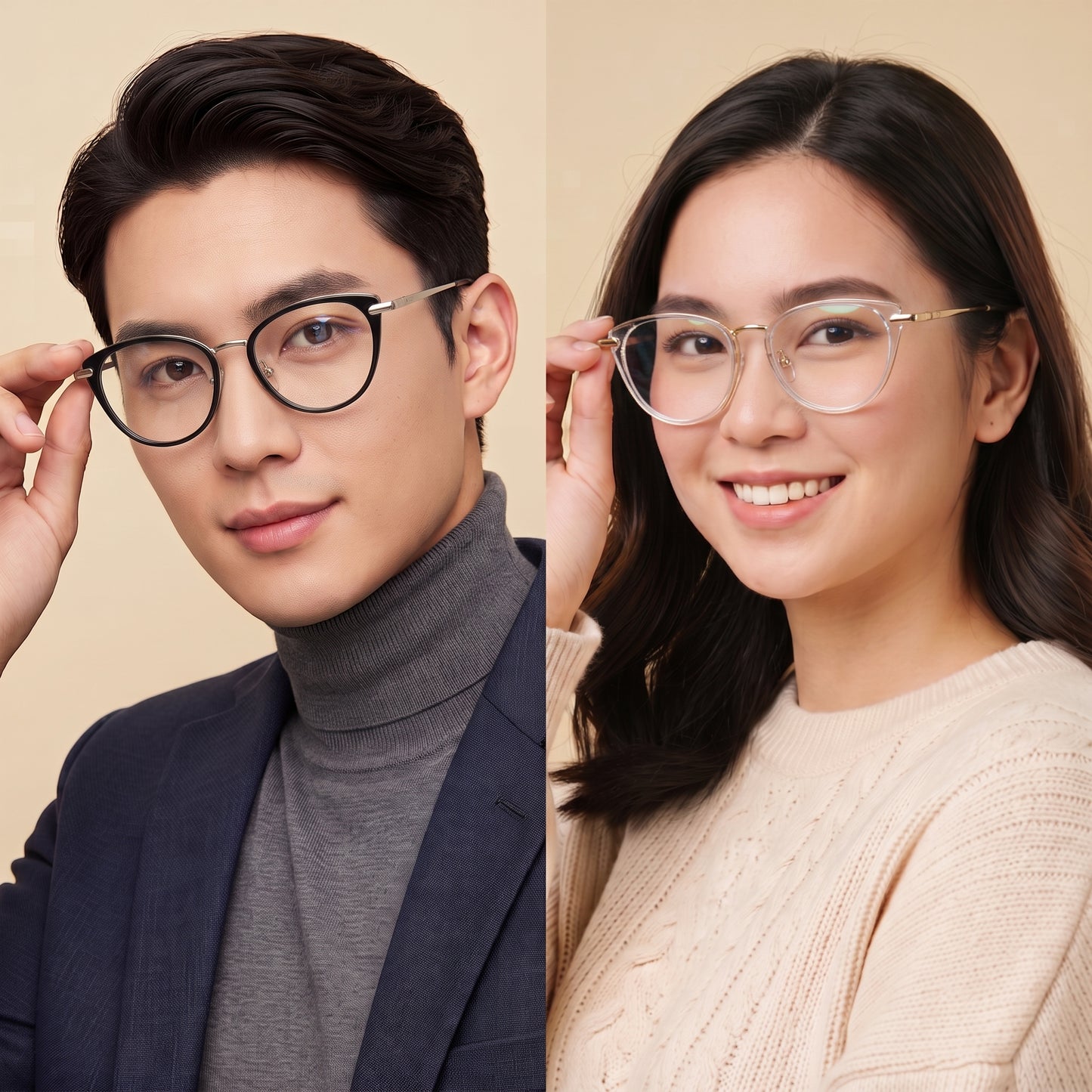 Peculiar Rumi Cat Eye Acetate Metal Photochromic Transition Pro UV400 Anti Rad Frames Men Women