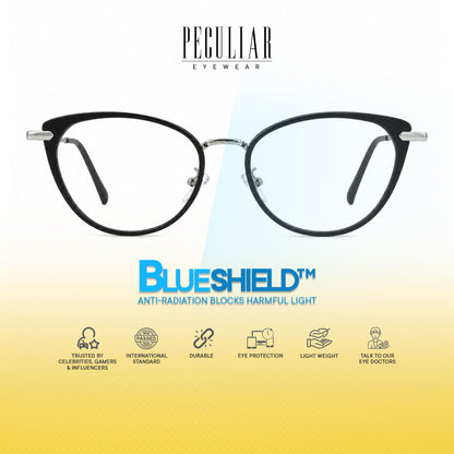 Peculiar Rumi Cat Eye Acetate Metal Photochromic Transition Pro UV400 Anti Rad Frames Men Women