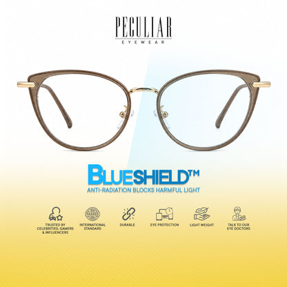 Peculiar Rumi Cat Eye Acetate Metal Photochromic Transition Pro UV400 Anti Rad Frames Men Women