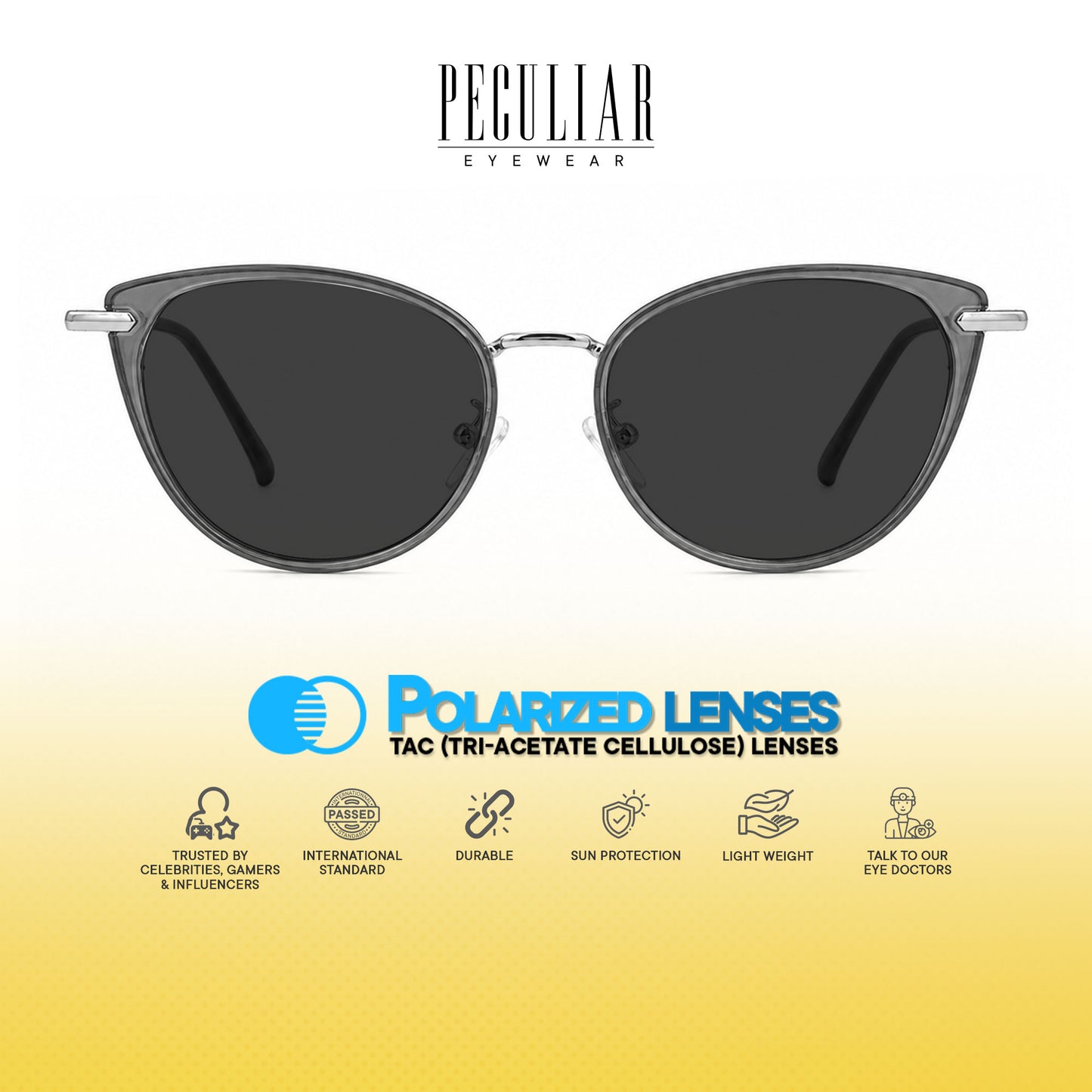 Peculiar Rumi Cat Eye Acetate Metal Photochromic Transition Pro UV400 Anti Rad Frames Men Women