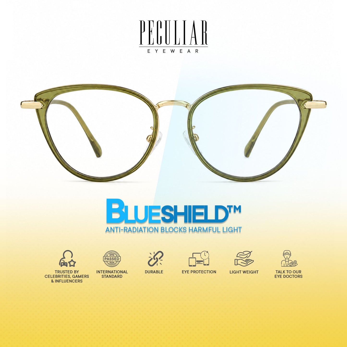 Peculiar Rumi Cat Eye Acetate Metal Photochromic Transition Pro UV400 Anti Rad Frames Men Women