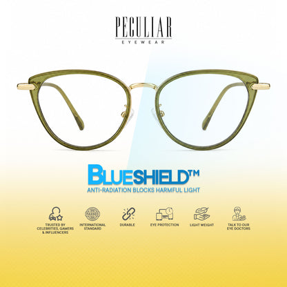 Peculiar Rumi Cat Eye Acetate Metal Photochromic Transition Pro UV400 Anti Rad Frames Men Women