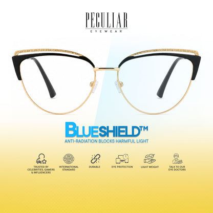 Peculiar Riva Cat Eye Metal Sunglasses Polarized UV400 Anti Rad Lens Replaceable Frames Men Women