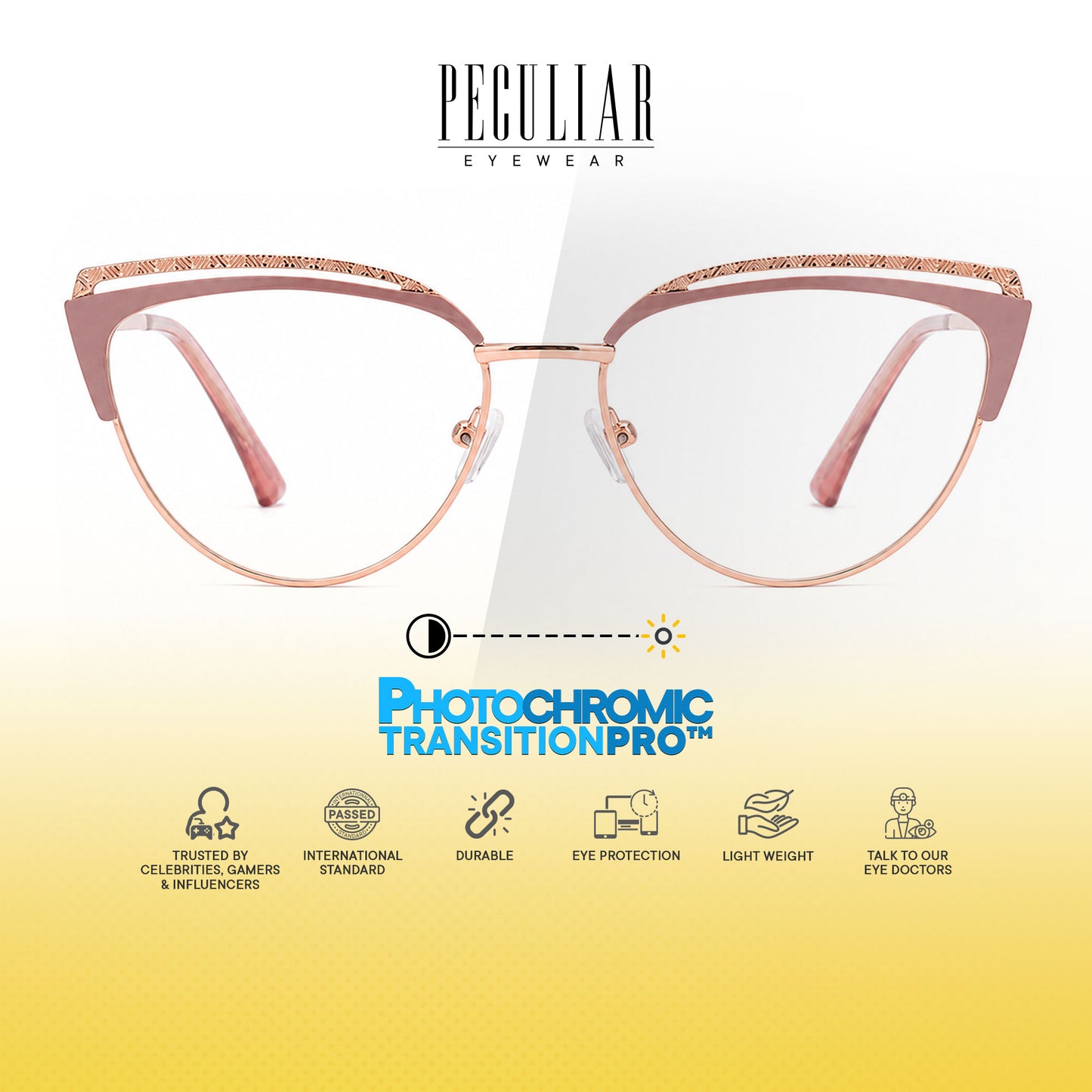 Peculiar Riva Cat Eye Metal Sunglasses Polarized UV400 Anti Rad Lens Replaceable Frames Men Women
