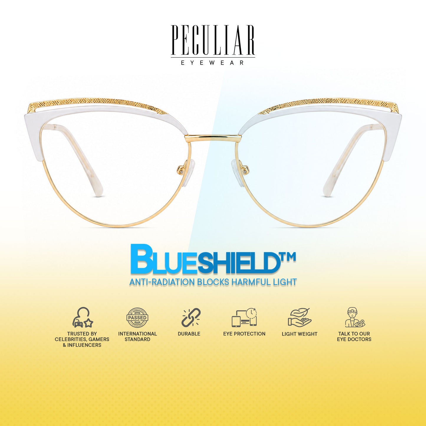 Peculiar Riva Cat Eye Metal Sunglasses Polarized UV400 Anti Rad Lens Replaceable Frames Men Women